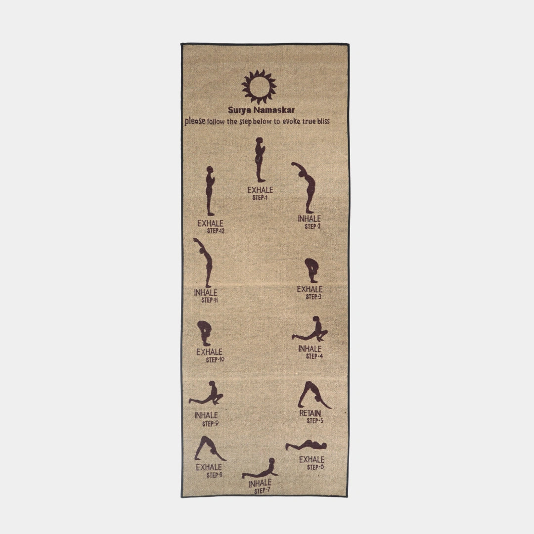 Brown Yoga Mat With Anti Skid Backing