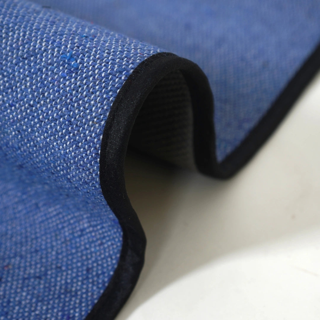 Blue Yoga Mat With Anti Skid Backing