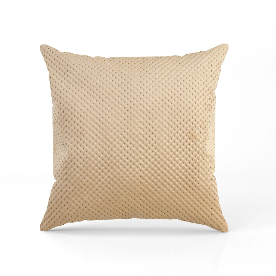 Luxurious Dotted Cream Soft Cushion Covers 5 Piece Set