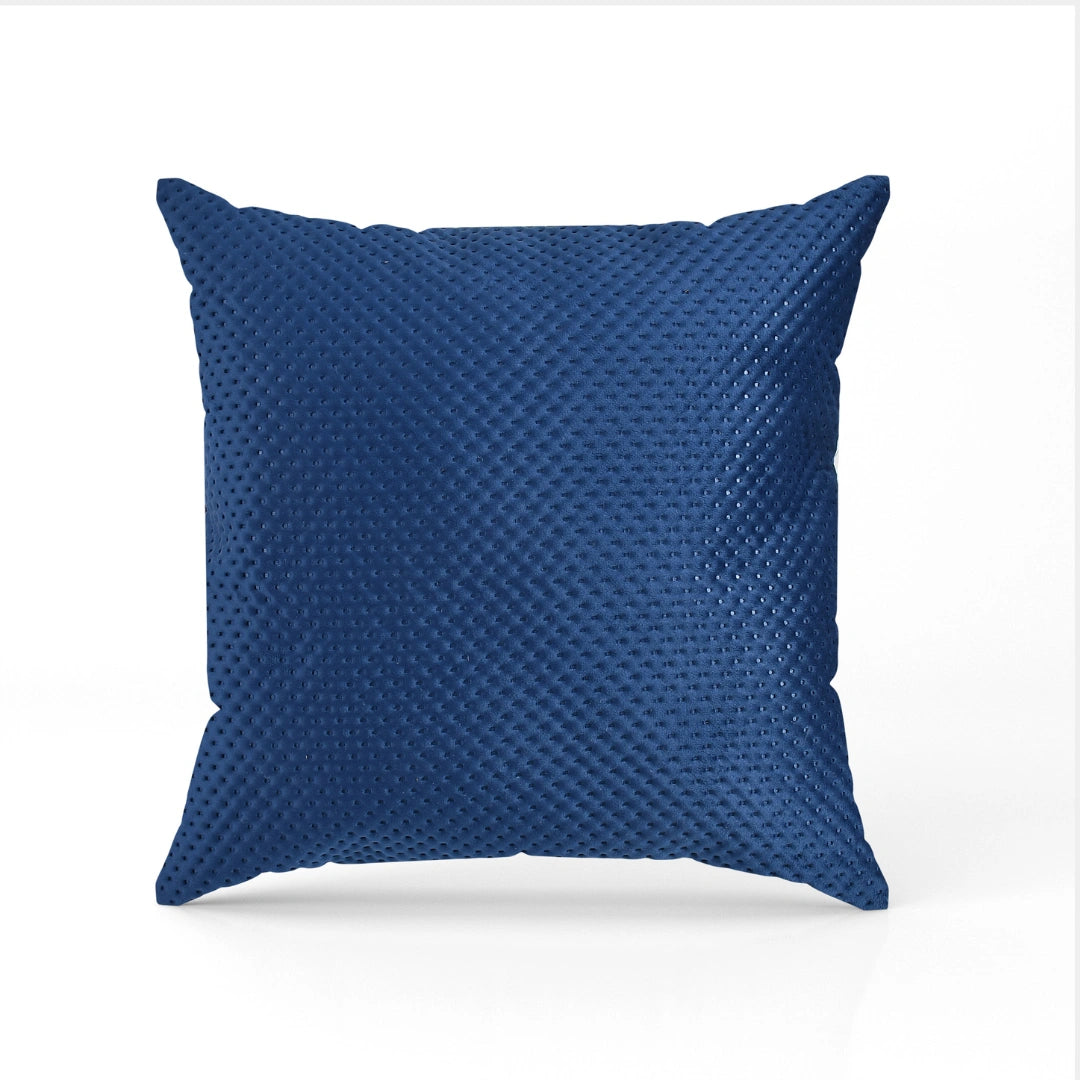 Luxurious Dotted Blue Soft Cushion Covers 5 Piece Set