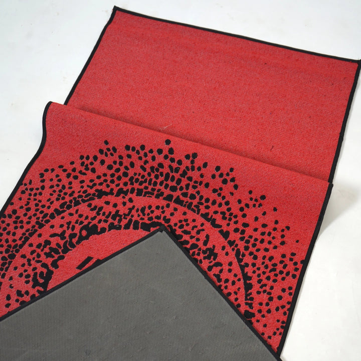 Dule Red Inhale Exhale Design Tree Yoga Mat With Anti Skid Backing