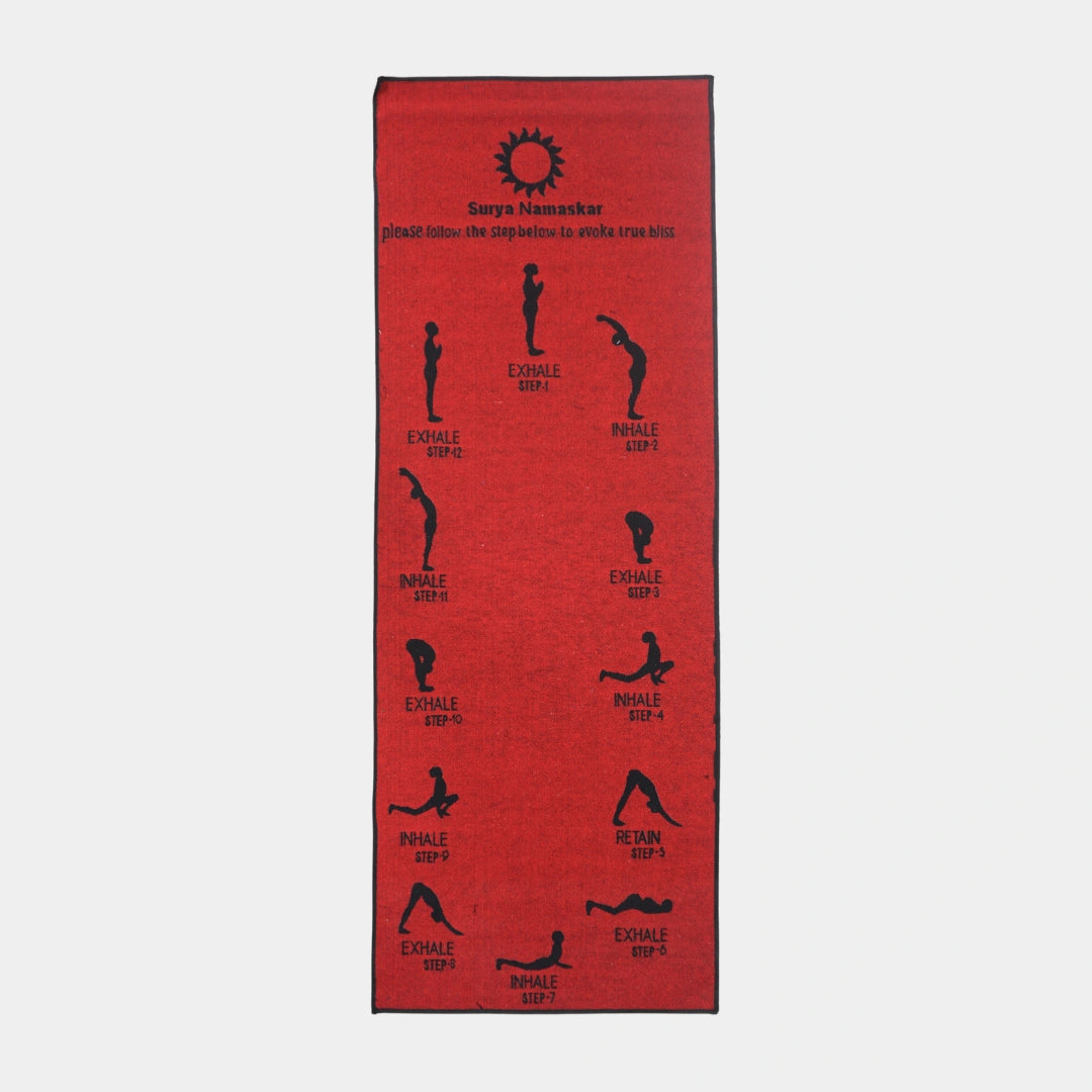 Red Yoga Mat With Anti Skid Backing