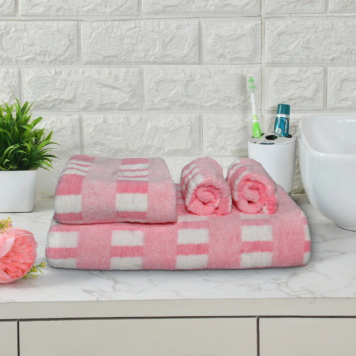 Teal Pink Bath Towel Set For Home