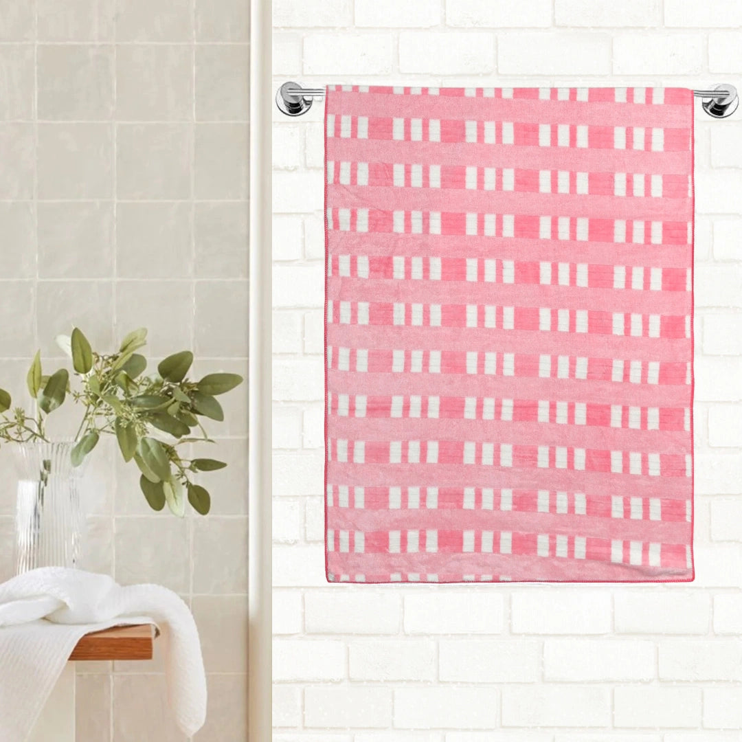 Teal Pink Bath Towel For Home