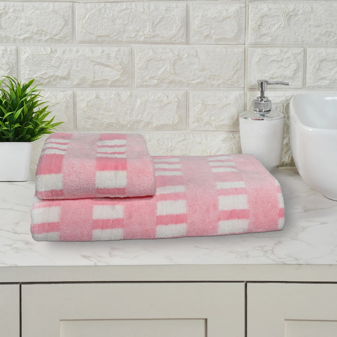 Teal Pink Bath Towel Set For Home