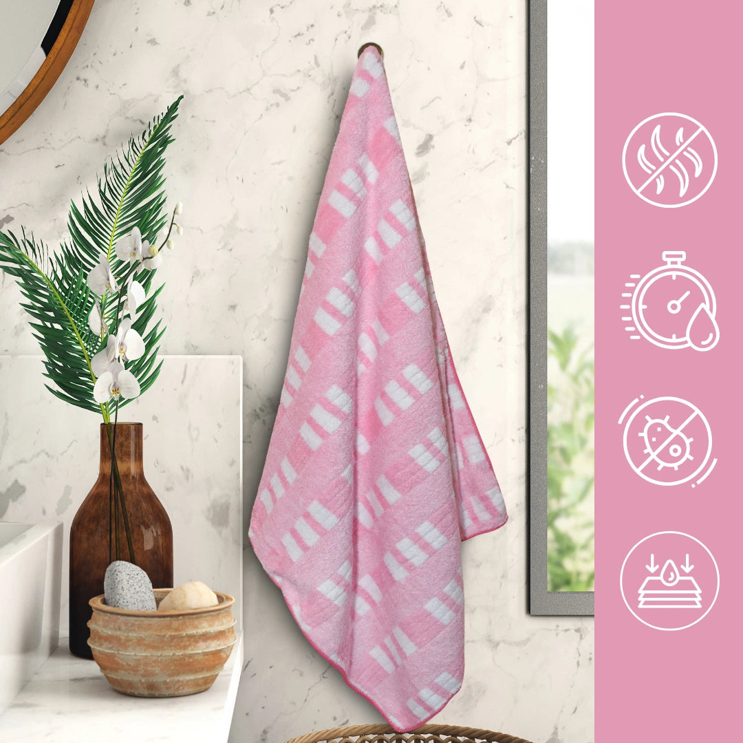 Teal Pink Bath Towel For Home