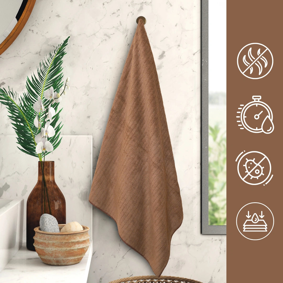 Teal Brown Bath Towel For Home