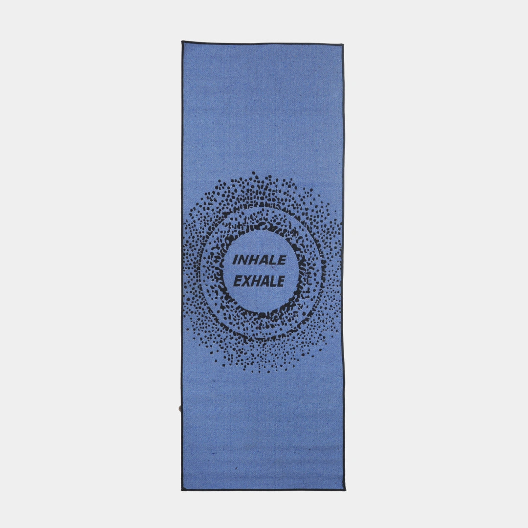 Whild Blue Inhale Exhale Design Yoga Mat With Anti Skid Backing